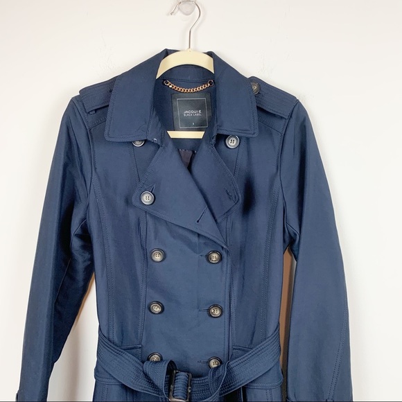 JACQUI-E Black Label Ashley Navy Trench - Picture 8 of 11